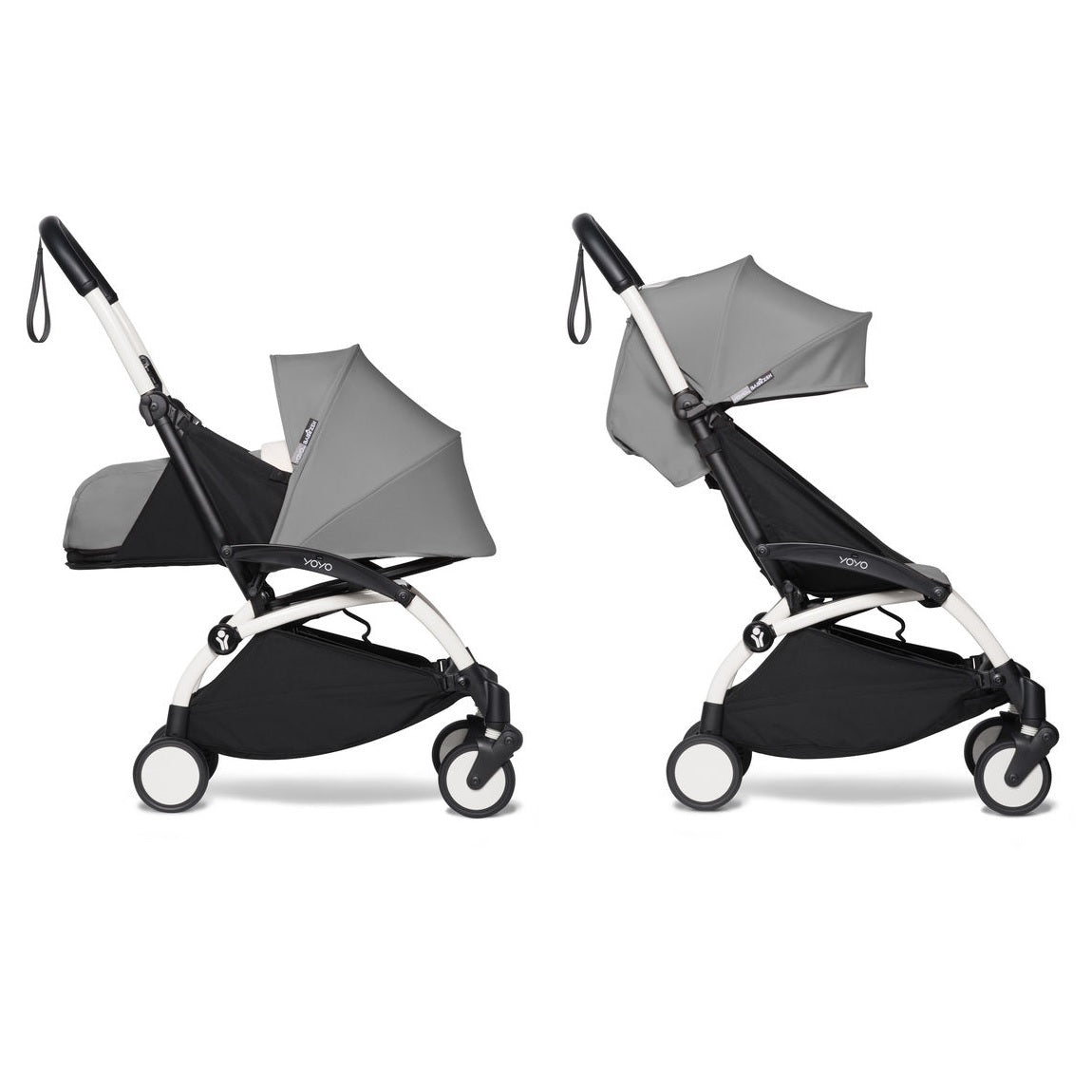 babyzen yoyo stroller white grey Babyzen YOYO² Complete Stroller Bundle