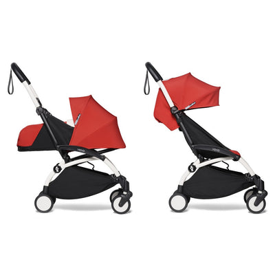 Babyzen YOYO² Complete Stroller Bundle With White Frame in Red