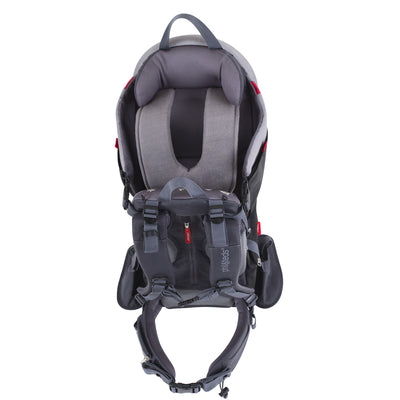 Phil&teds Escape Backpack Baby Carrier in Charcoal Grey viewing child harness