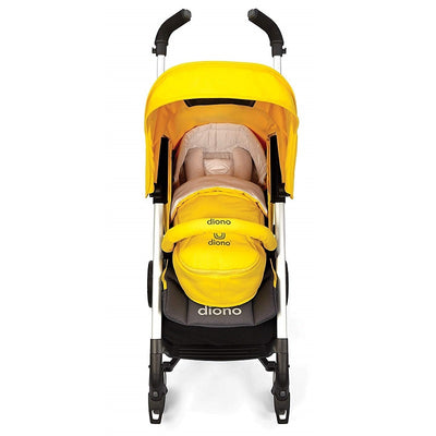 Diono Newborn Pod Footmuff in Yellow Sulphur on stroller