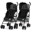 Diono Two 2 Go D2 Lightweight Strollers- Set of Two in Black