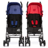 Diono Two 2 Go D2 Lightweight Strollers- Set of Two in Red and Blue