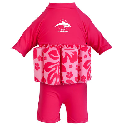 Konfidence Floatsuit T-Shirt in Pink Hibiscus