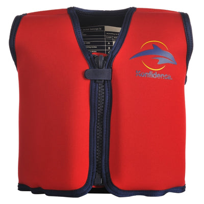 Konfidence Swim Jacket in Red and Yellow