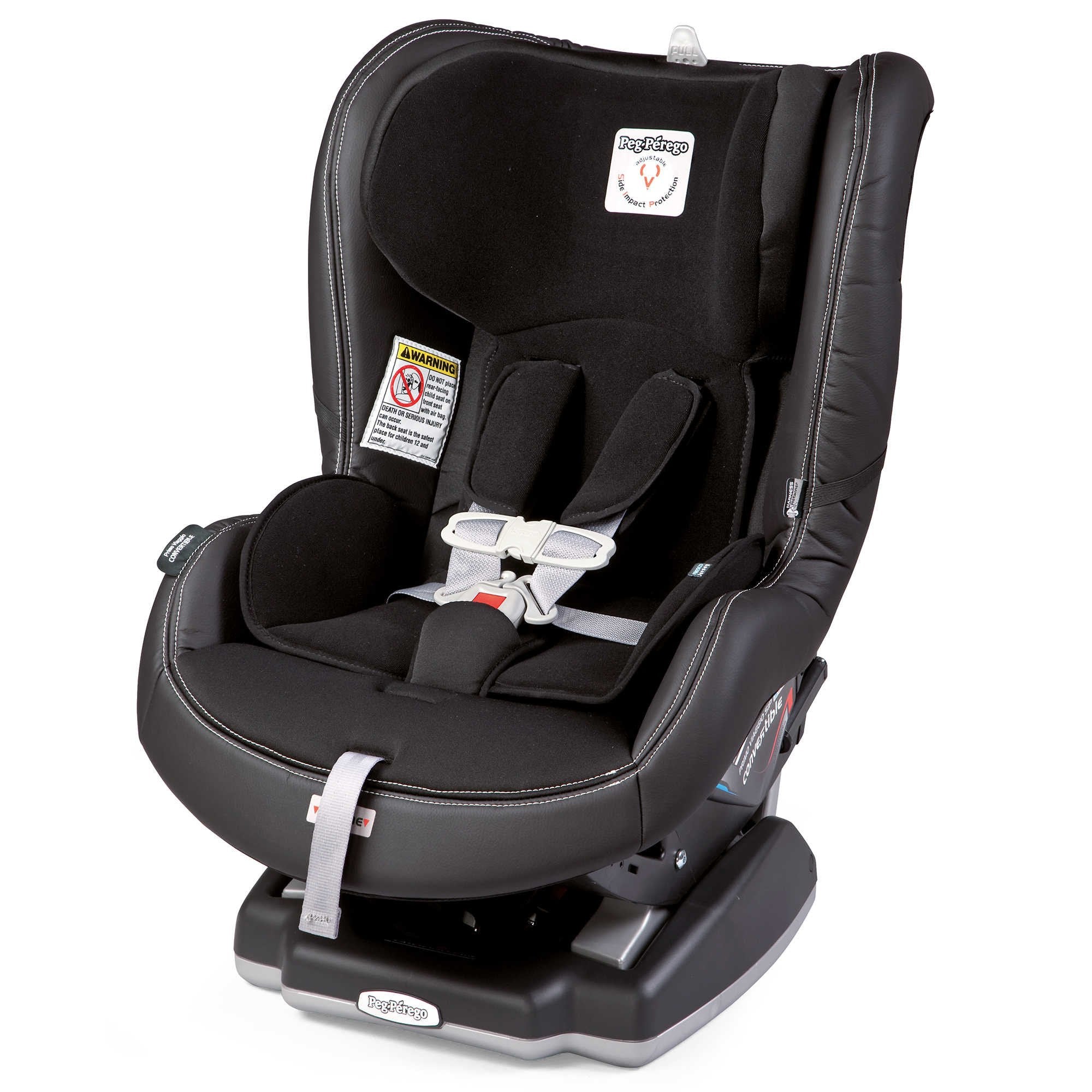 peg perego black leather high chair Peg Perego Viaggio Eco Leather Convertible Car Seat