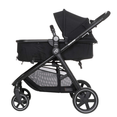 Maxi-Cosi Zelia Travel System in Night Black in carriage mode