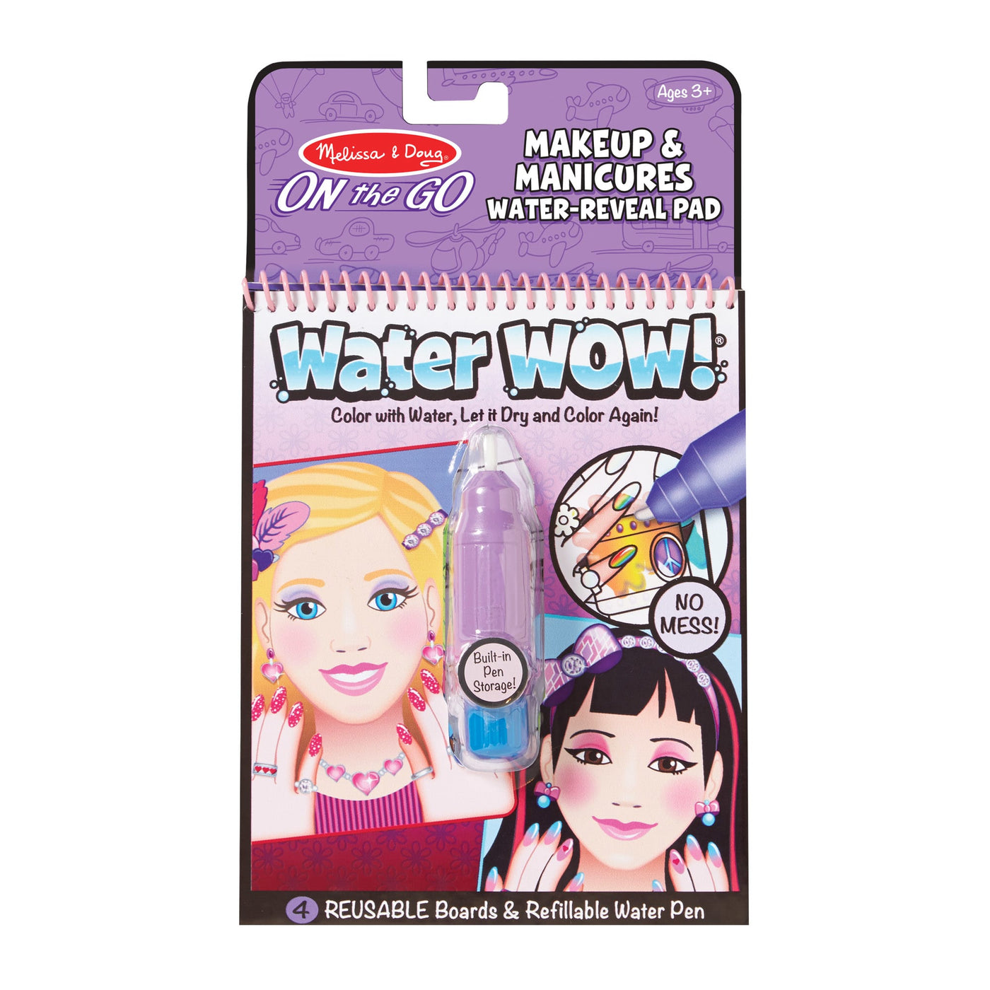Melissa & Doug Water Wow! Makeup & Manicures - On the Go Travel Activity