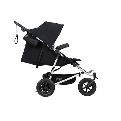 Mountain Buggy Duet V3 Double Stroller in Black side view