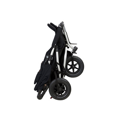 Mountain Buggy Duet V3 Double Stroller in Black folded