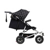 Mountain Buggy Duet V3 Double Stroller in Grid side view reclining
