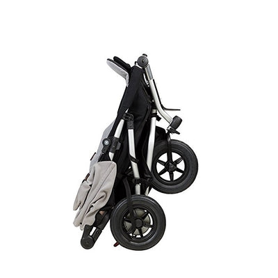 Mountain Buggy Duet V3 Double Stroller in Silver folded