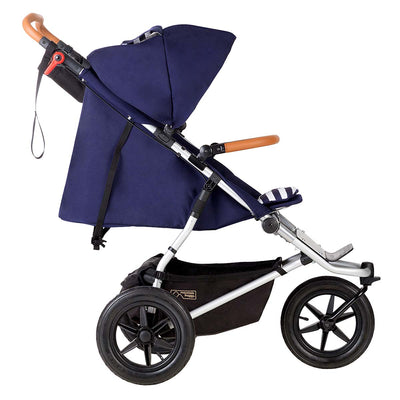 Mountain Buggy Urban Jungle Luxury Collection Stroller in Nautical side view reclined