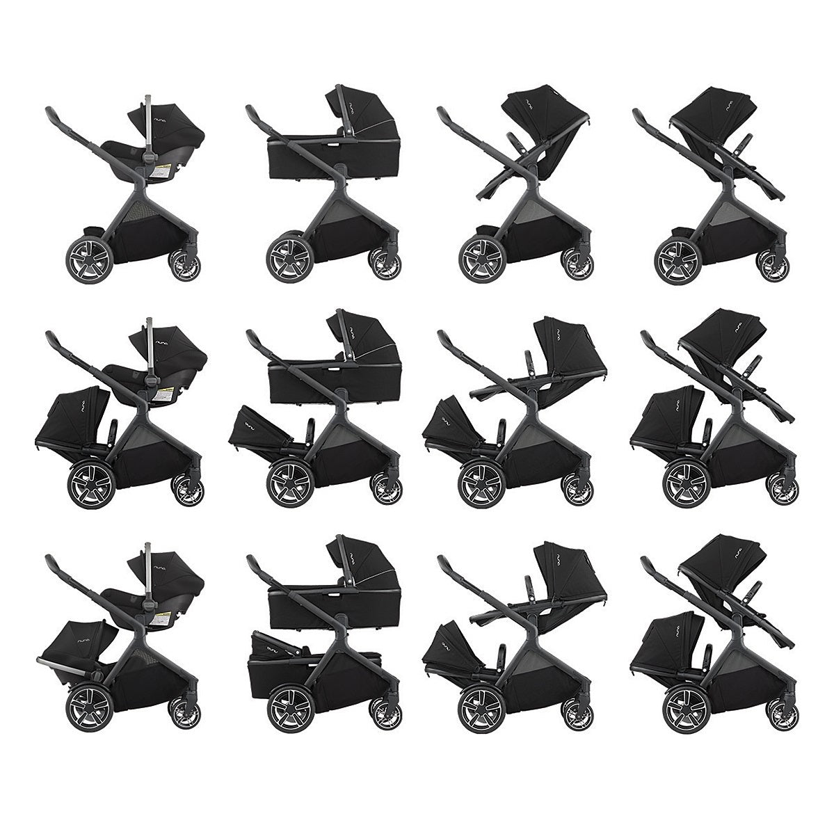 Nuna DEMI™ Grow Stroller Adapters Rain Cover Magnetic Buckle