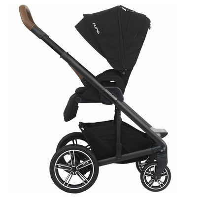 Nuna MIXX 2019 Stroller in Caviar side view with seat reversed