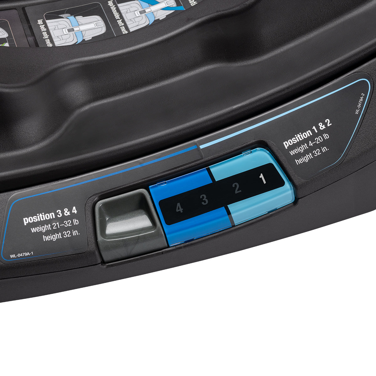 Nuna PIPA RELX Infant Car Seat Base different positions