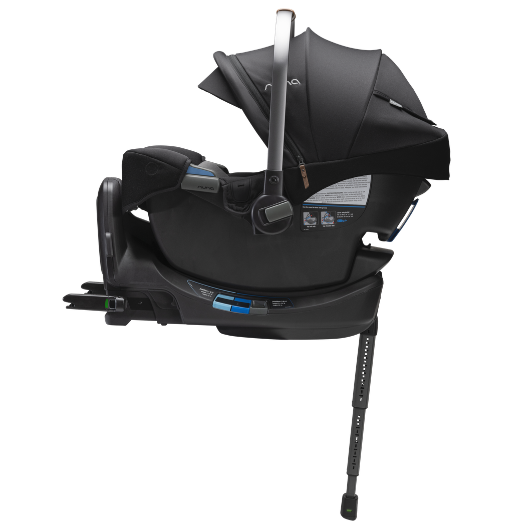 Nuna PIPA RX Infant Car Seat in Caviar on RELX Base