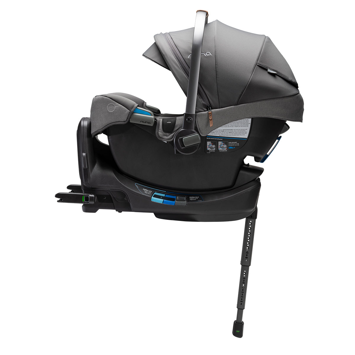Nuna PIPA RX Infant Car Seat in Granite on Base