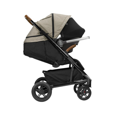 Nuna TAVO Next Stroller in Timber with Pipa car seat attached