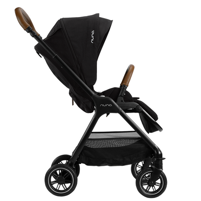 Nuna TRIV Stroller + Adapters + Rain Cover + Magnetic Buckle in Caviar