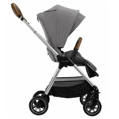 Nuna TRIV Stroller + Adapters + Rain Cover + Magnetic Buckle in Frost