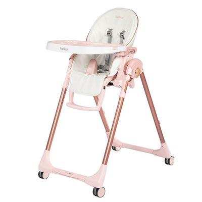 Peg Perego Prima Pappa Zero 3 High Chair in Mon Amour- White with pink and rose gold