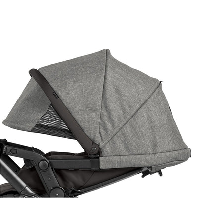 Peg Perego Triplette Piroet Stroller seat reclined with canopy extended