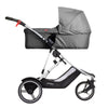 Phil&teds Dash Snug Carrycot in Grey Marl on Dash stroller