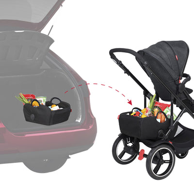Phil&teds Tote Inline® Storage on Sport stroller and putting it in the trunk of the car
