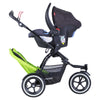 Phil&teds Sport Double Kit in Apple on Sport stroller with infant car seat