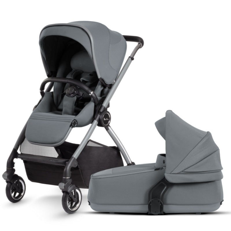 Silver Cross Dune Stroller + Bassinet Bundle in Glacier