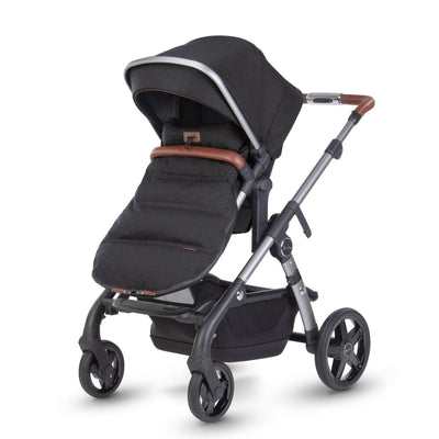 Silver Cross Wave 2021 Premium Footmuff in Charcoal on stroller