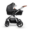 Silver Cross Wave 2019 Full Stroller in Granite with Bassinet in side view