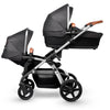 Silver Cross Wave 2019 as a double stroller in Granite