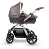 Silver Cross Wave 2019 Full Stroller in Sable with Bassinet in side view