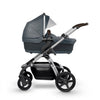 Silver Cross Wave 2019 Full Stroller in Slate with Bassinet in side view