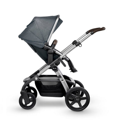 Silver Cross Wave 2019 Full Stroller in Slate side view