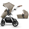 Silver Cross Wave Stroller in Linen with Bassinet