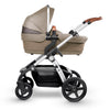 Silver Cross Wave Stroller in Linen with Bassinet with air vent open