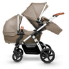 Silver Cross Wave Stroller in Linen With Seat and Bassinet Configuration