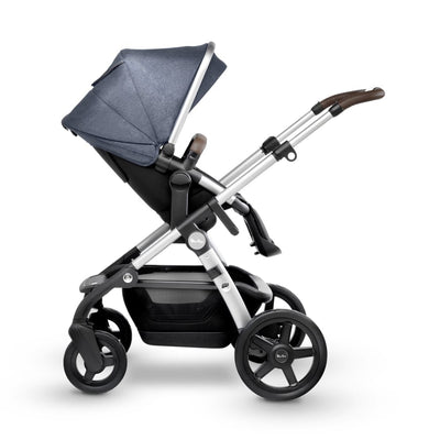 Silver Cross Wave Stroller in Midnight Blue Side View