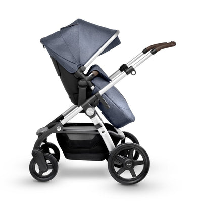 Silver Cross Wave Stroller in Midnight Blue Side View