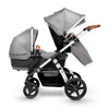 Silver Cross Wave Stroller in Sable with Seat and Bassinet Configuration