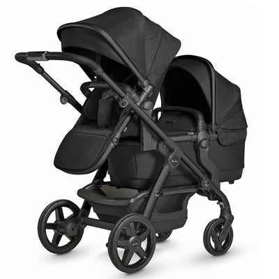 Silver Cross Wave Stroller + Tandem Second Seat in Onyx