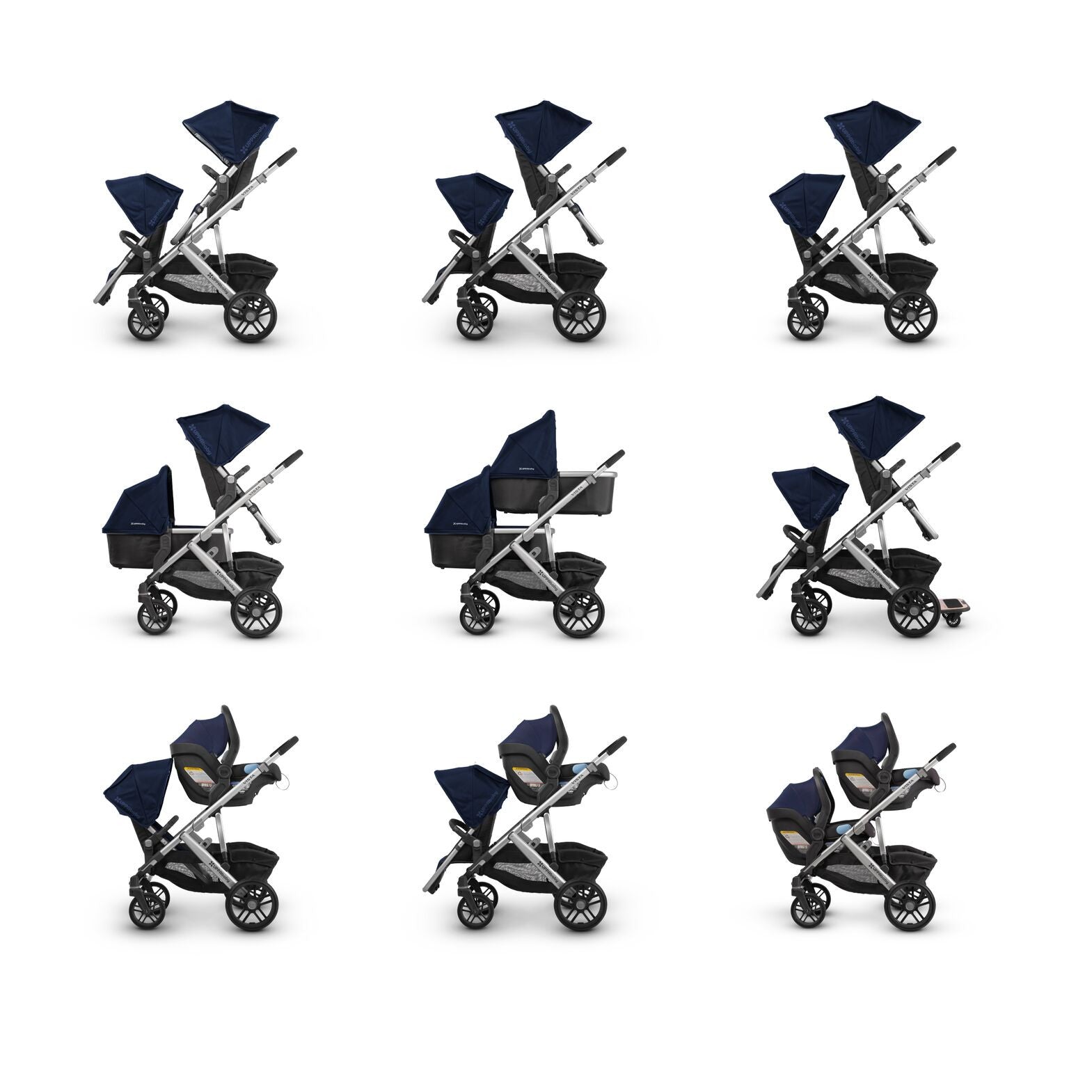 uppababy 2 seat configurations UPPAbaby VISTA Upper Adapters